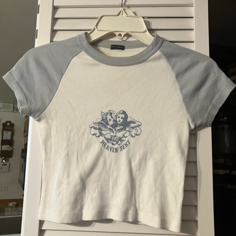 Heaven Sent Kids Raglan Tee - Gray and White